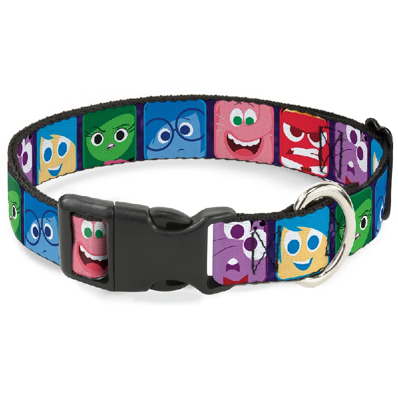 Plastic Clip Collar - Inside Out 6-Character Esxpression Blocks Purple/Multi Color