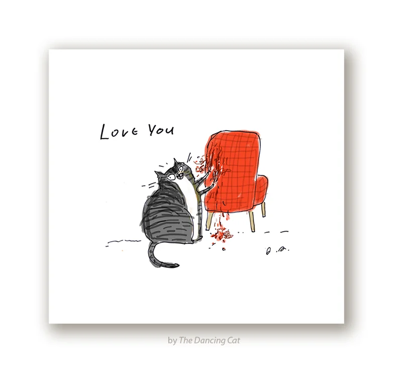 Love You Chair Rip Print