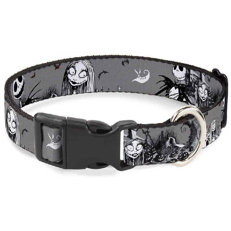 Plastic Clip Collar - NBC Jack & Sally Cemetery Scene Gray/Black/White