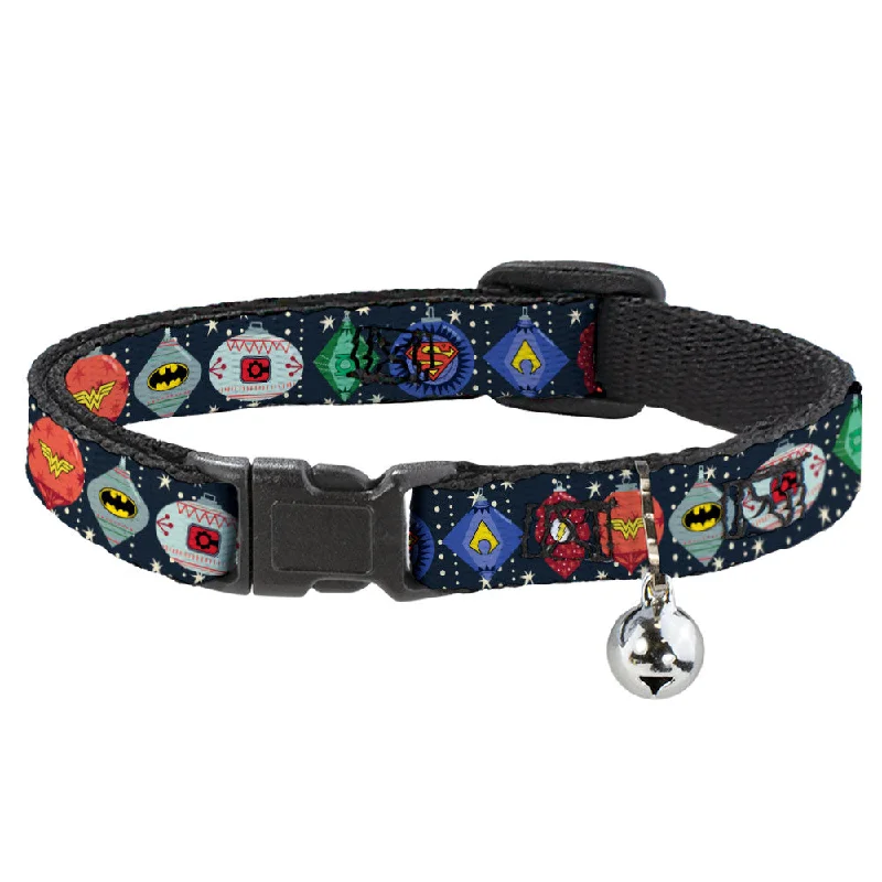 Cat Collar Breakaway with Bell - DC Comics Justice League Holiday Ornament Icons and Stars