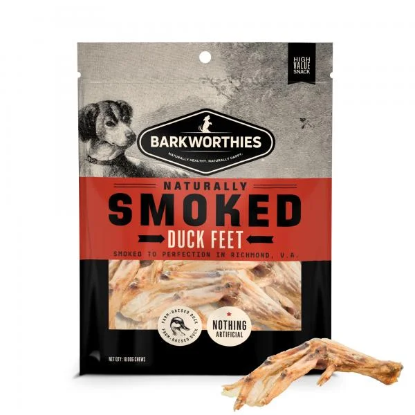 Barkworthies Smoked Duck Feet 10 pk