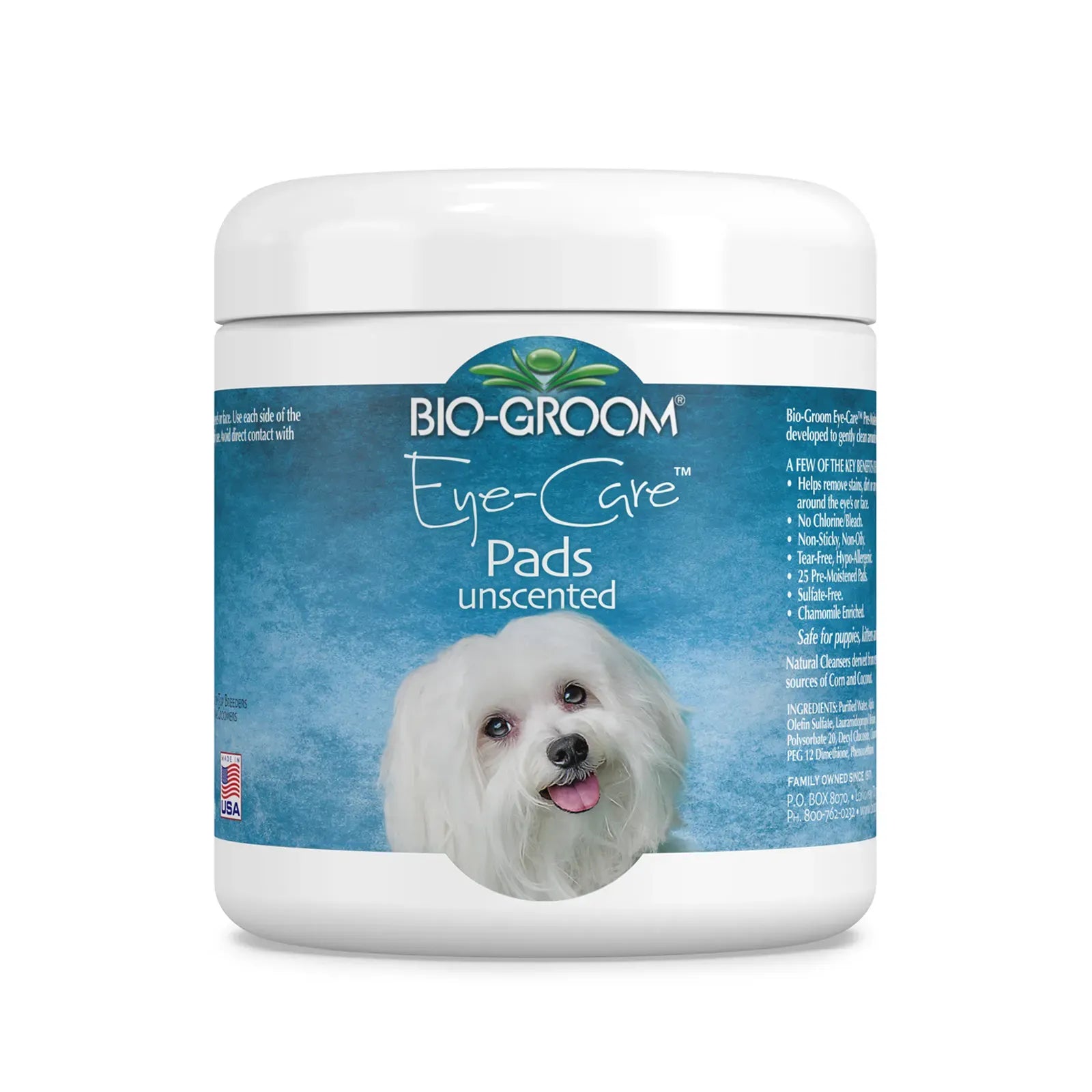 Bio-Groom - Eye-Care Unscented Pads for Dogs & Cats