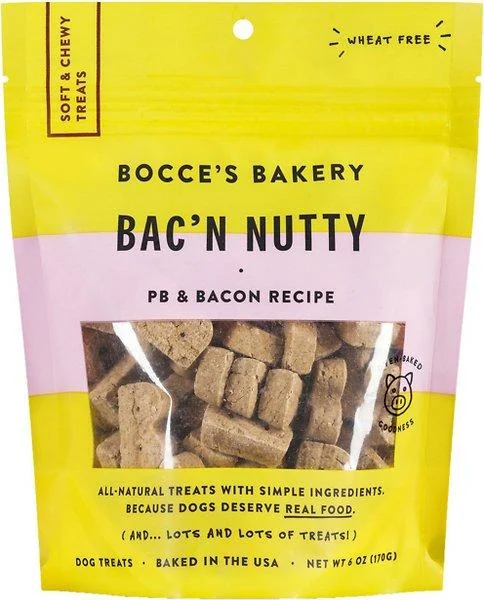 Bocce's Bakery Soft & Chewy Bacon Nutty 6 oz