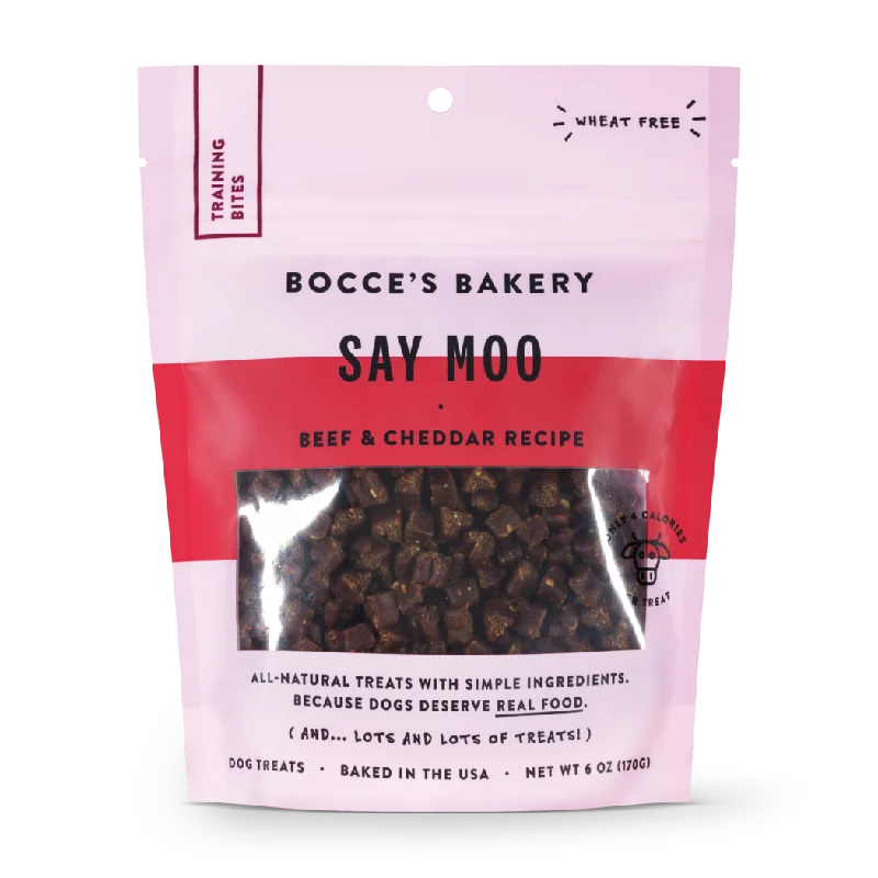 Bocce’s Everyday Training Bites Say Moo 6oz bag