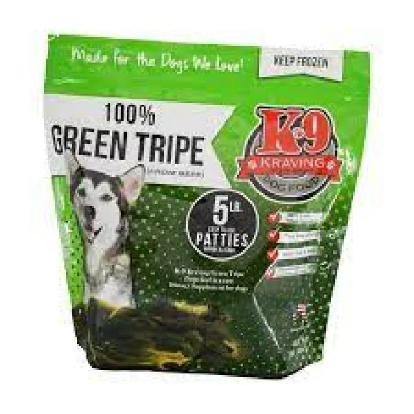 K-9 Kraving Green Tripe Patties 5 lb. bag