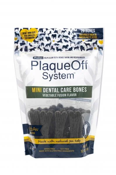 Plaque Off Dental Bones Mini Vegetable Fusion 12 oz