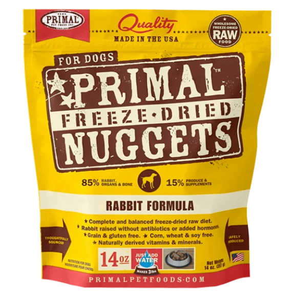 Primal Dog FD Nuggets Rabbit 14 oz