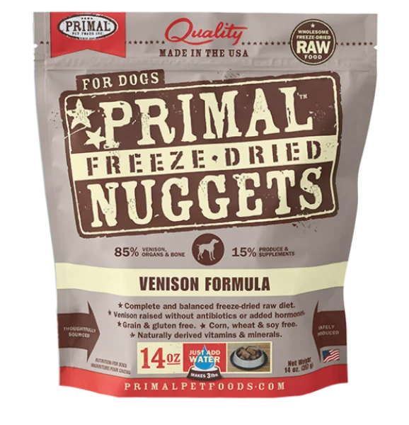 Primal Dog FD Nuggets Venison 14 oz