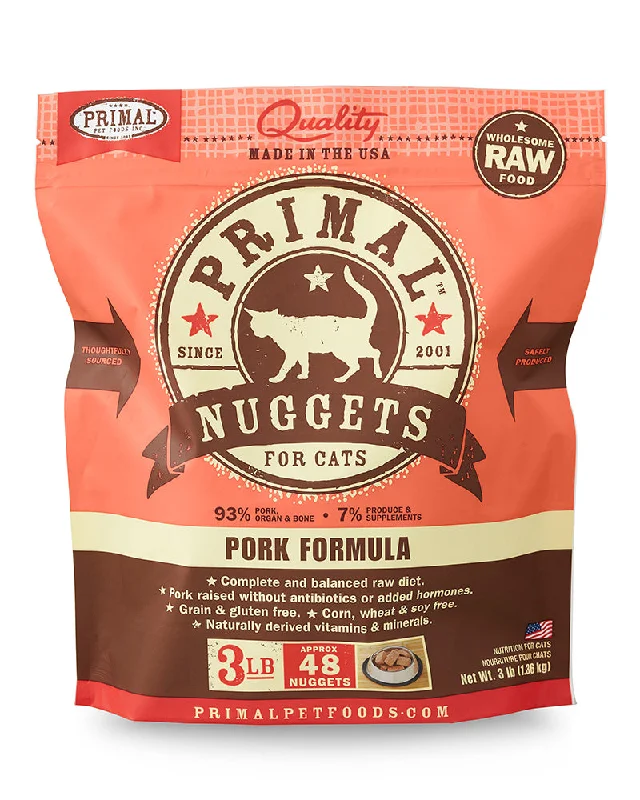 Primal Feline Raw/Frozen Pork Nuggets 3lb