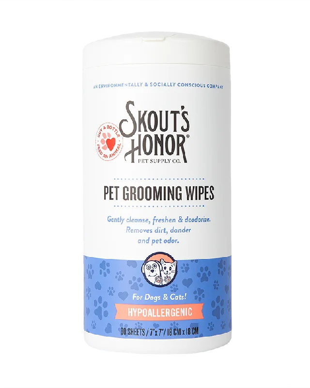 Skout's Honor Pet Grooming Wipes for Dogs & Cats 80ct