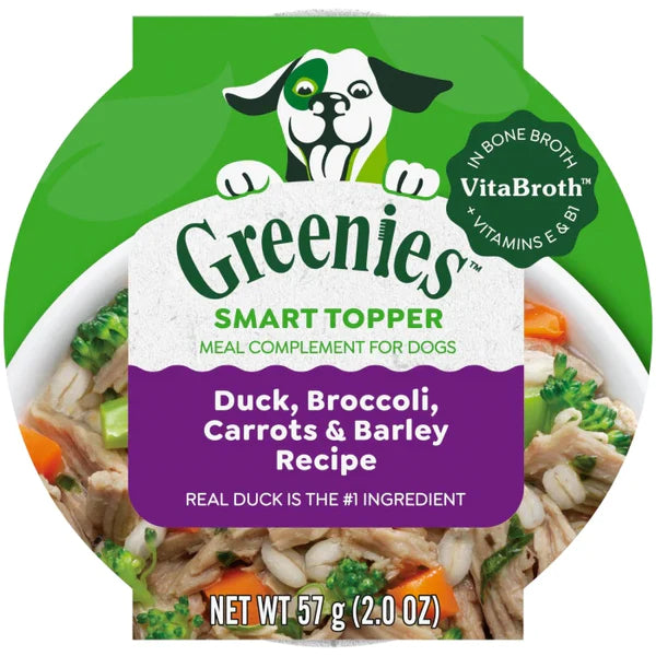 Greenies Smart Topper Duck, Broccoli, Carrots & Barley Topper Mix-Ins or Snack