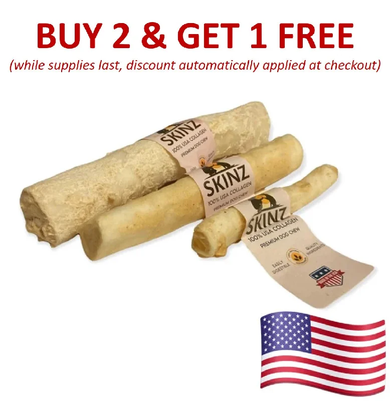 Skinz Venison Flavored 100% Collagen Roll Dog Chew