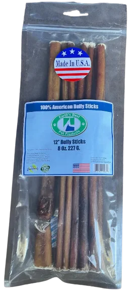 Earth's Best 12" Bully Sticks - 8oz Bag