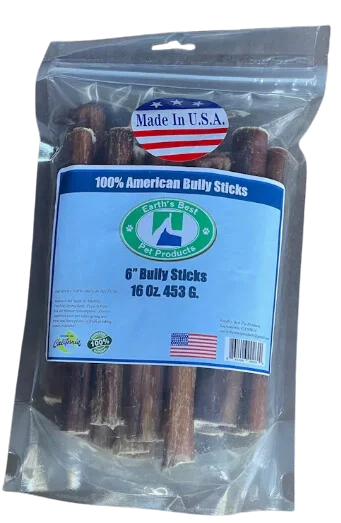 Earth's Best 6" Bully Sticks - 16oz Bag