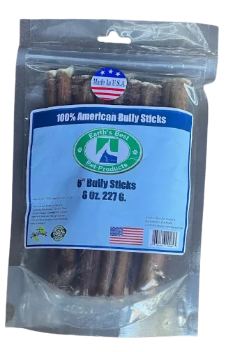 Earth's Best 6" Bully Sticks - 8oz Bag