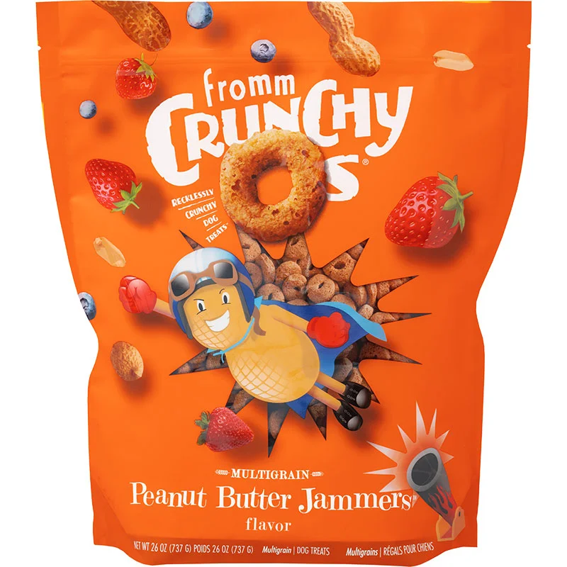 Fromm Dog Biscuits Crunchy O's Peanut Butter Jammers 26oz Bag