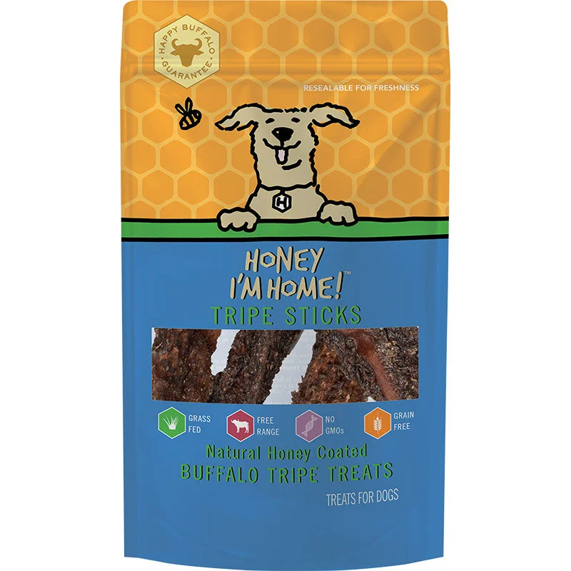 Honey I'm Home! Buffalo Tripe Sticks 3.17oz Bag