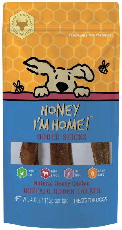 Honey I'm Home! Buffalo Udder Sticks 4oz Bag