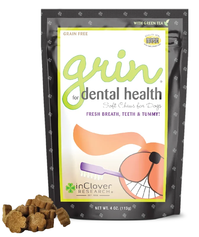 In Clover Grin | Dental Soft Chew Supplement For Dogs 4oz Bag