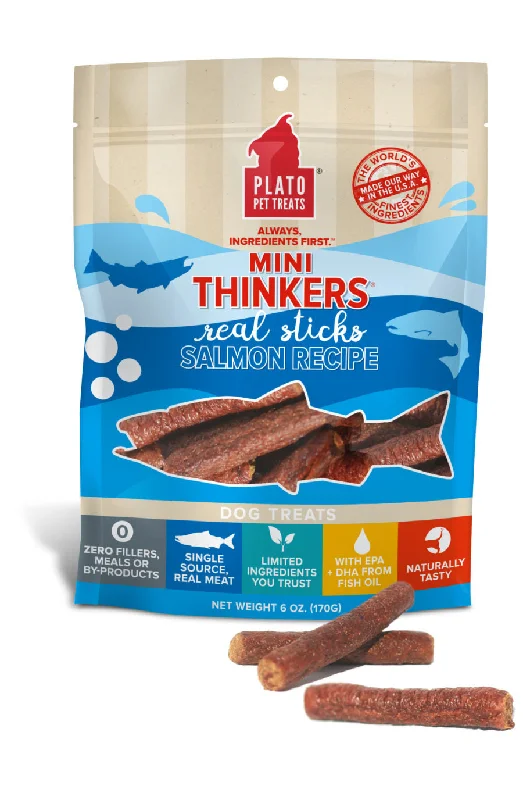 Plato Mini Thinkers Sticks Salmon 6oz Bag