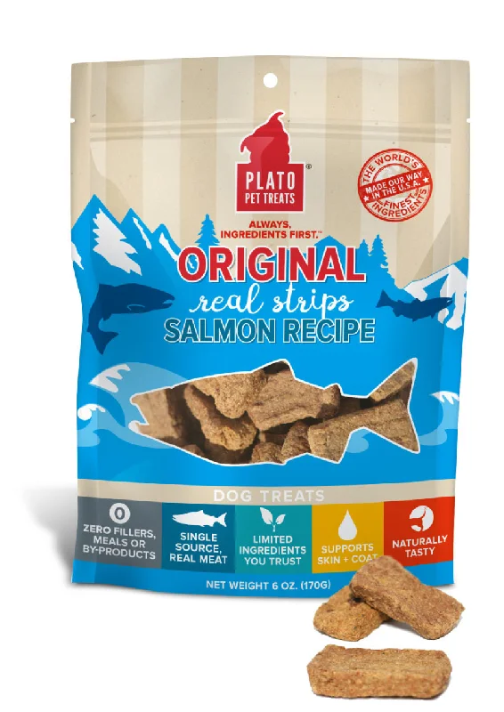 Plato Original Real Strips Salmon 18oz Bag