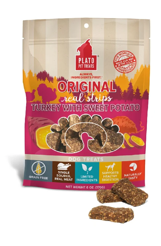 Plato Original Real Strips Turkey & Sweet Potato 18oz Bag