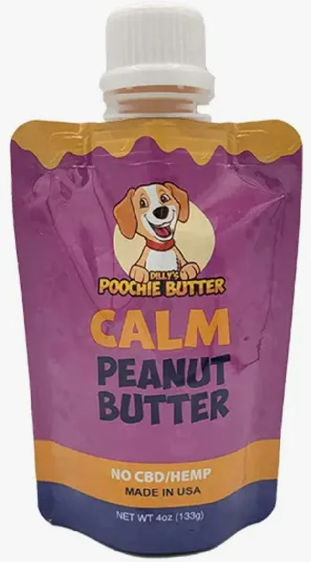 Poochie Butter Dog Calming Peanut Butter 4oz Pouch