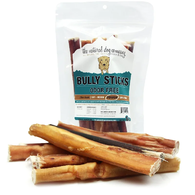 Tuesday's Natural Dog Company Bully Sticks Odor Free 6" - 8oz Bag