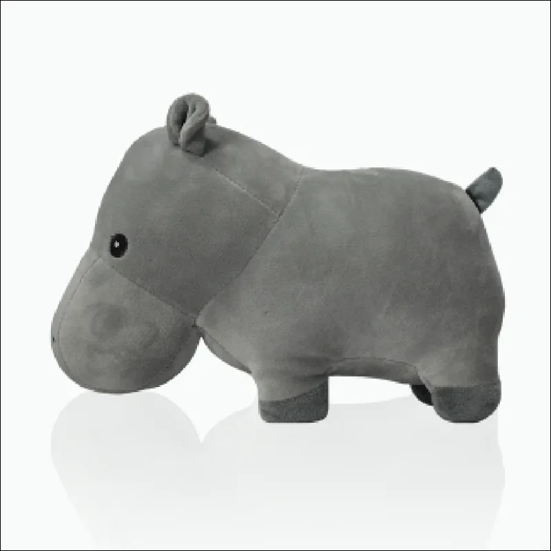 Basil Cuddly Soft Hippo Plush Toy for Dogs and Cats (Grey)