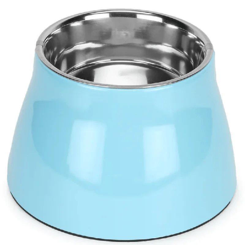 Basil Elevated Earout Melamine Bowl for Dogs and Cats