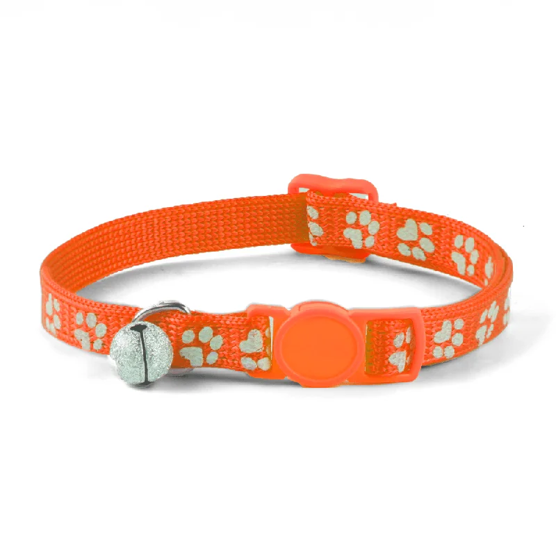 Basil Printed Collar for Cats & Puppies (Orange)