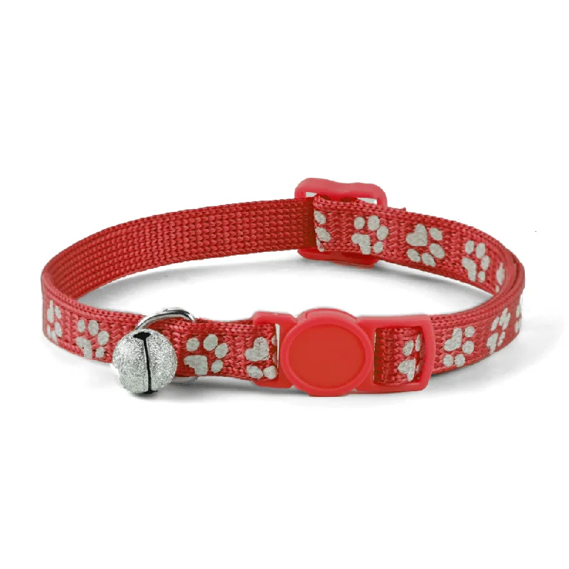 Basil Printed Collar for Cats & Puppies (Red)