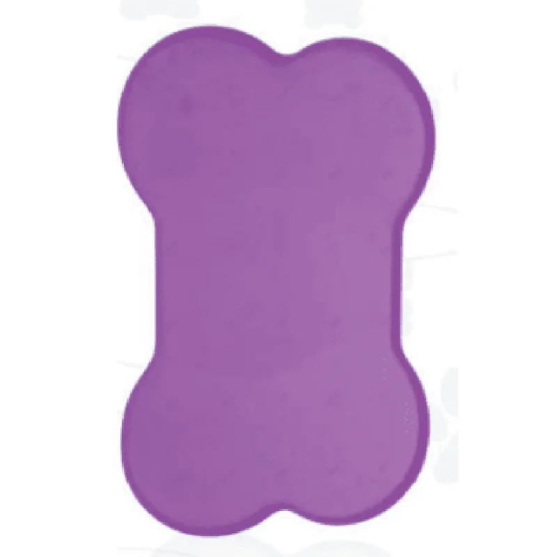 Basil Silicon Food Bowl Mat for Dogs and Cats (Magenta)