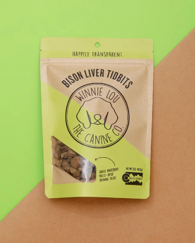 Bison Liver Tidbits Freeze-Dried Dog Treats