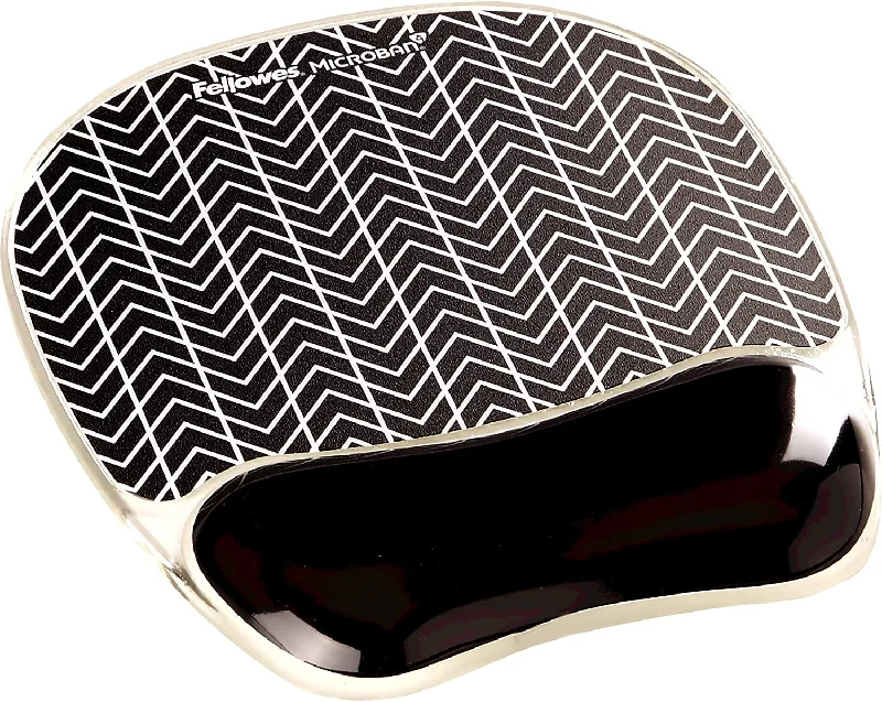 Fellowes Microban Gel Mouse Wrist Rest (Chevron) for Photographic Mouse 9653401