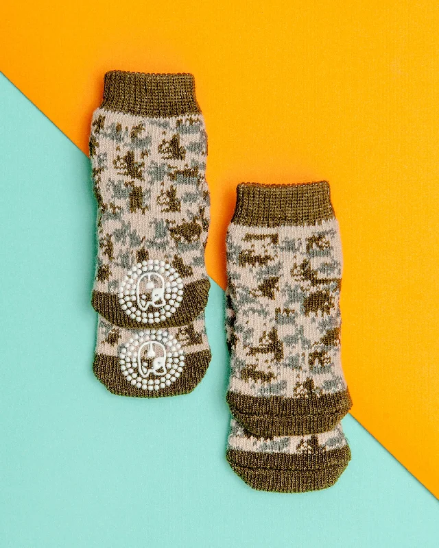 Non-Skid Dog Socks in Camo (FINAL SALE)