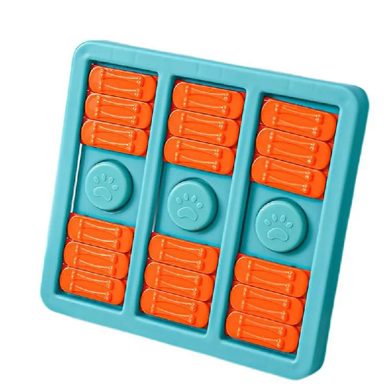 Pet Vogue Slow Feeder Rectangle Shaped Toy for Dogs (Turquoise/Orange)