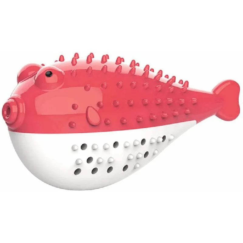 Emily Pets Puffer Fish Shaped with Catnip Toy for Cats (Red)