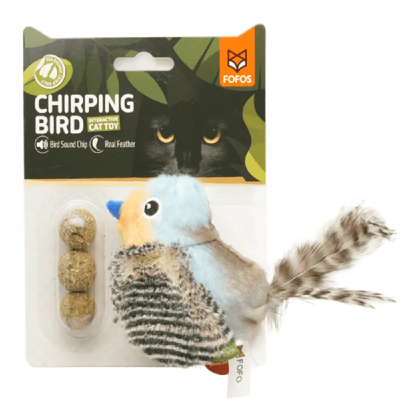 Fofos Blue Bird with Catnip Balls Interactive Toy for Cats