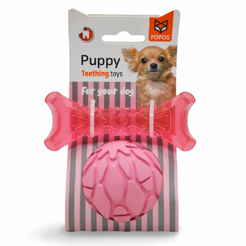 Fofos Milk Bone & Ball Toy for Dogs (Pink)