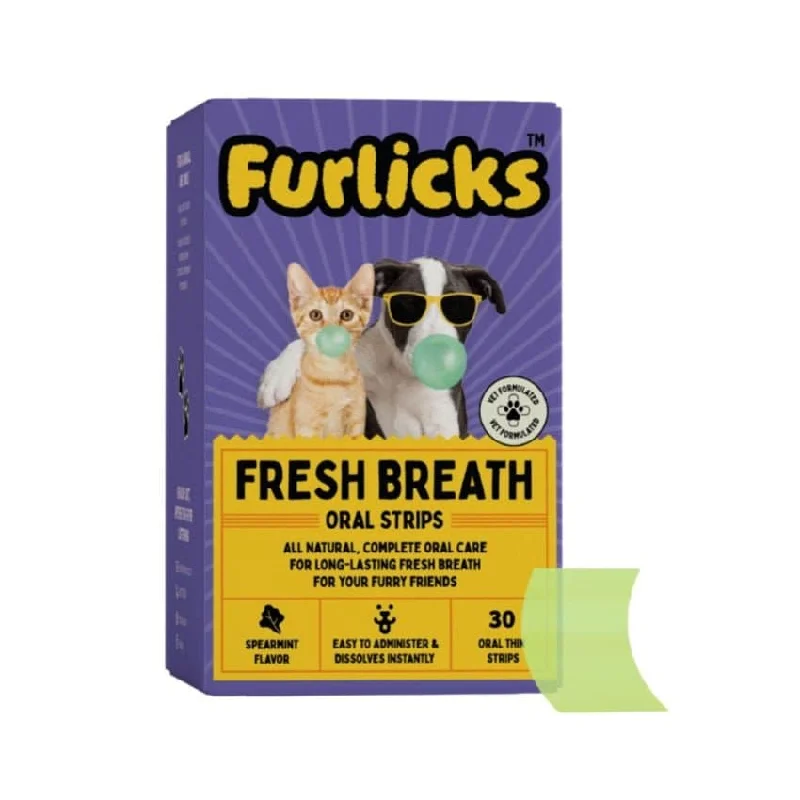 Furlicks Fresh Breath Oral Strips for Cats and  Dogs (1 Strip)