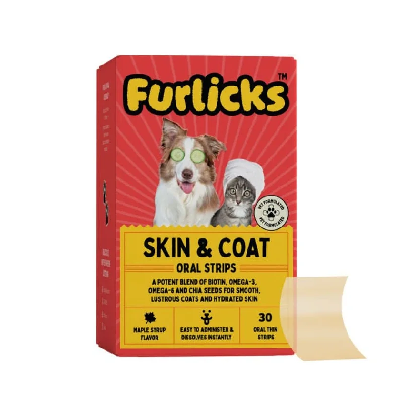 Furlicks Skin & Coat Supplement for Cats and Dogs (1 Strip)