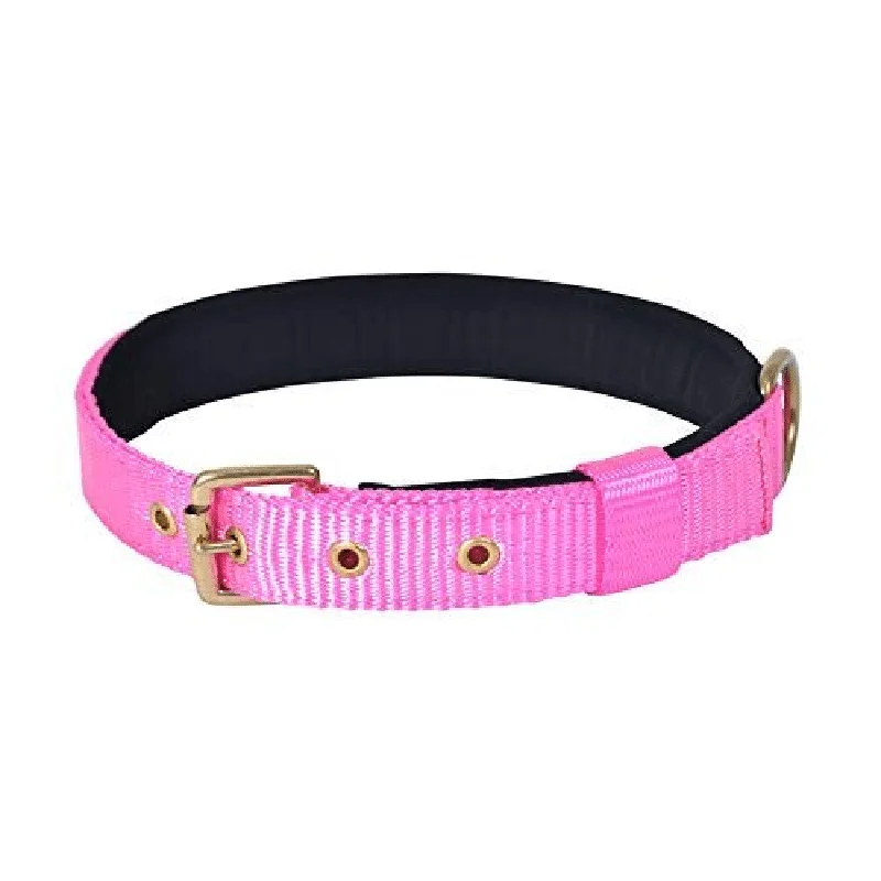 Glenand Petz Pure Nylon Padded Collar for Dogs (Pink,1 inches)