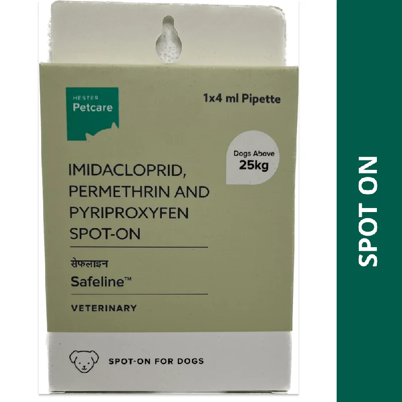 Hester Safeline (Imidacloprid) Tick and Flea Control Spot On for Dogs