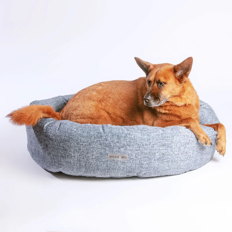 Donut Dog Bed in Denim (Direct Ship)<br>(Made in the USA)