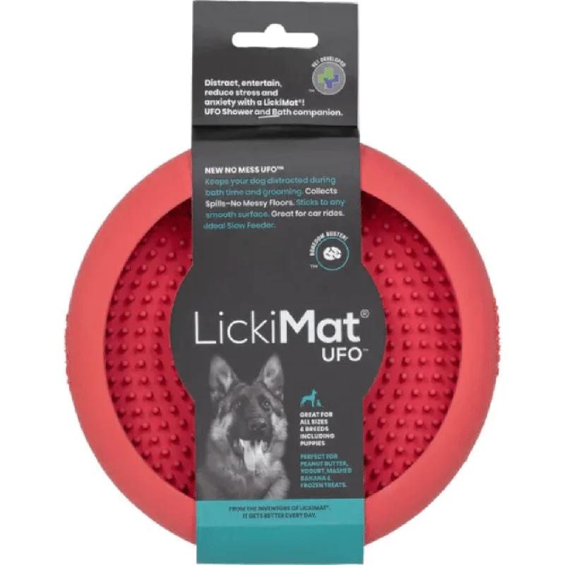 LickiMat UFO Slow Feeder for Dogs (Pink)