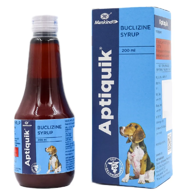 Mankind Aptiquik Syrup (Buclizine) for Dogs (200ml)