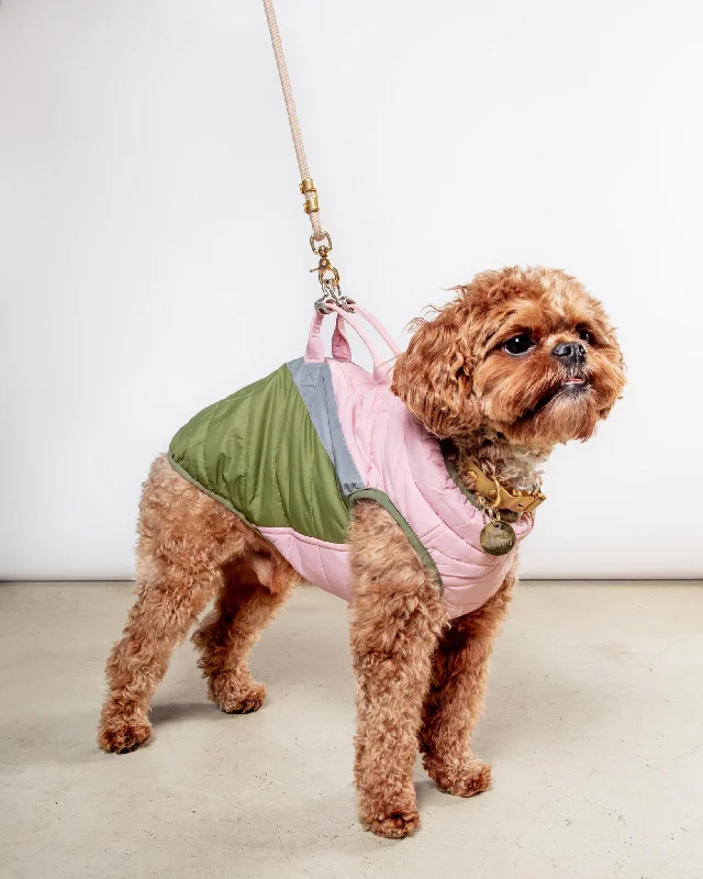 Mountaineer Waterproof Dog Harness Jacket in Peach (FINAL SALE)