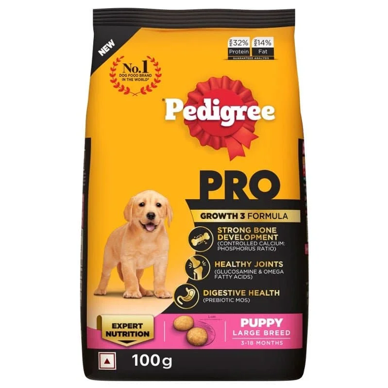 Pedigree PRO Expert Nutrition for Large Breed Puppy(3 to 18 Months) Dry Food (100g)