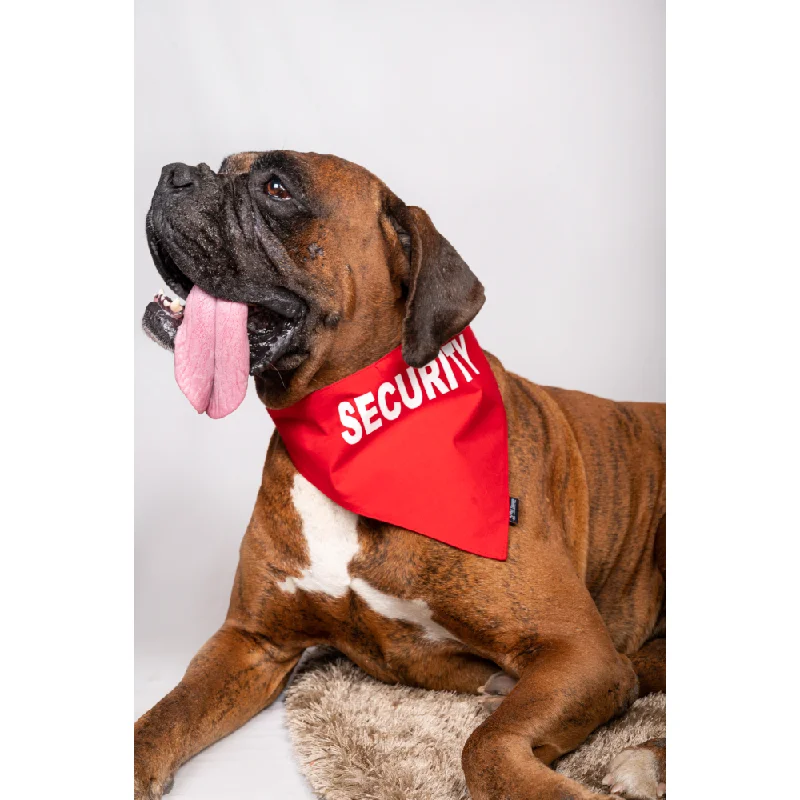 Petsnugs Security Bandana for Dogs and Cats (Bright Red)